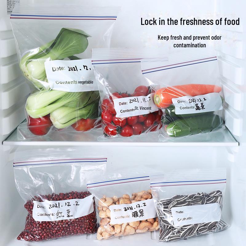 Thickened Food-Grade Storage Bags with Double Ribs: Ideal for Refrigeration, Freezing & Fresh-Keeping