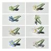 Miniature Glass Flower Figurine Small Hand Blown Faux Crystal Flower Bouquet in Vase
