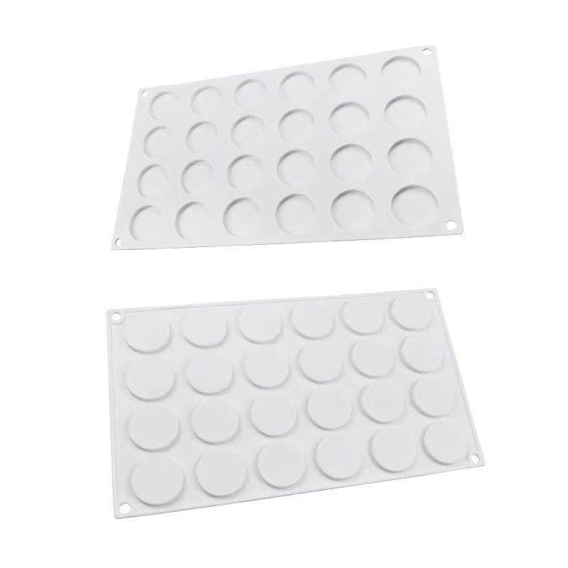 24-Cavity Round Silicone Mold for Mousse, Fondant, Chocolate, and Candle Making