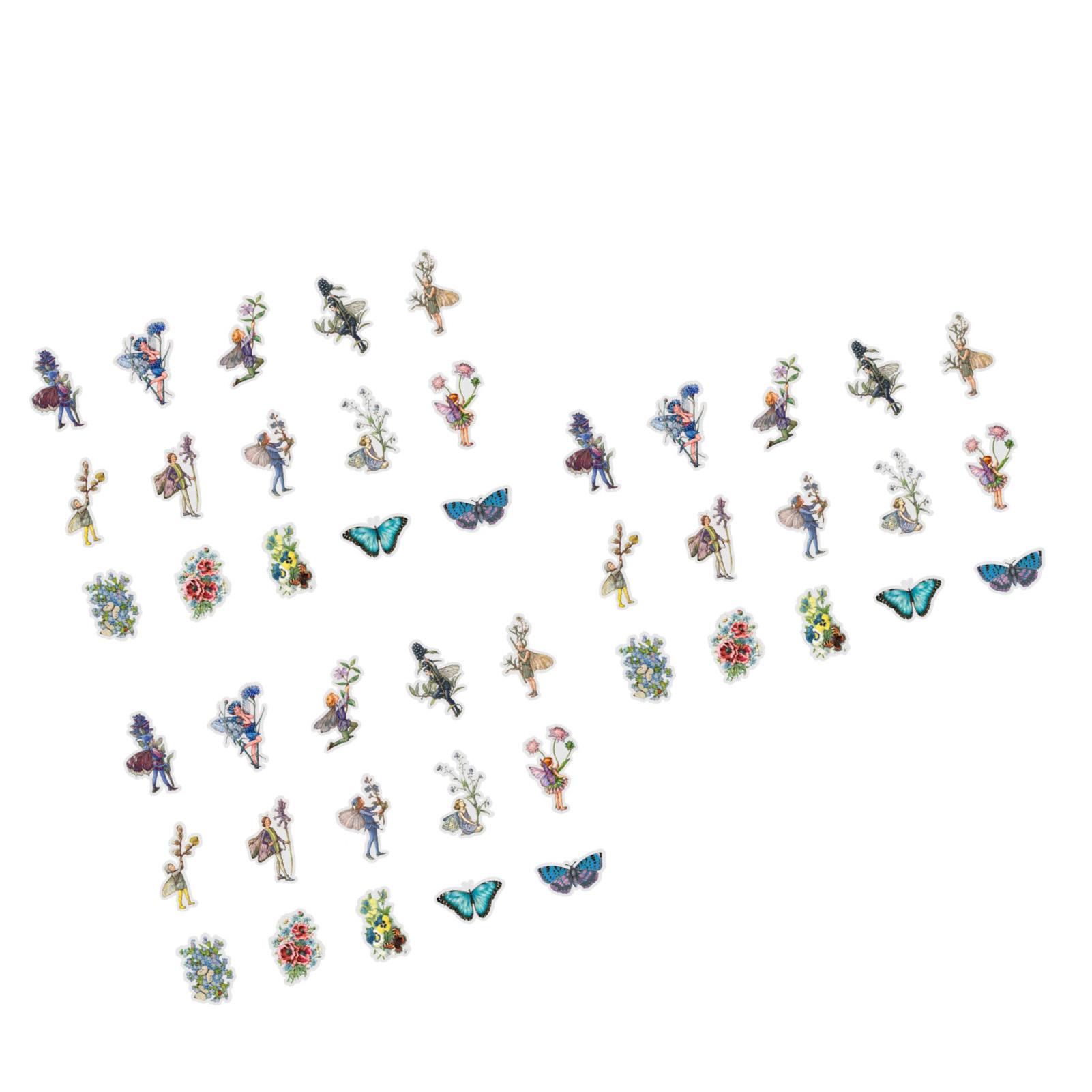 

45 шт. Наклейки Цветочная фея Винтажные наклейки для скрапбукинга Фея Декоративные прочные клейкие наклейки