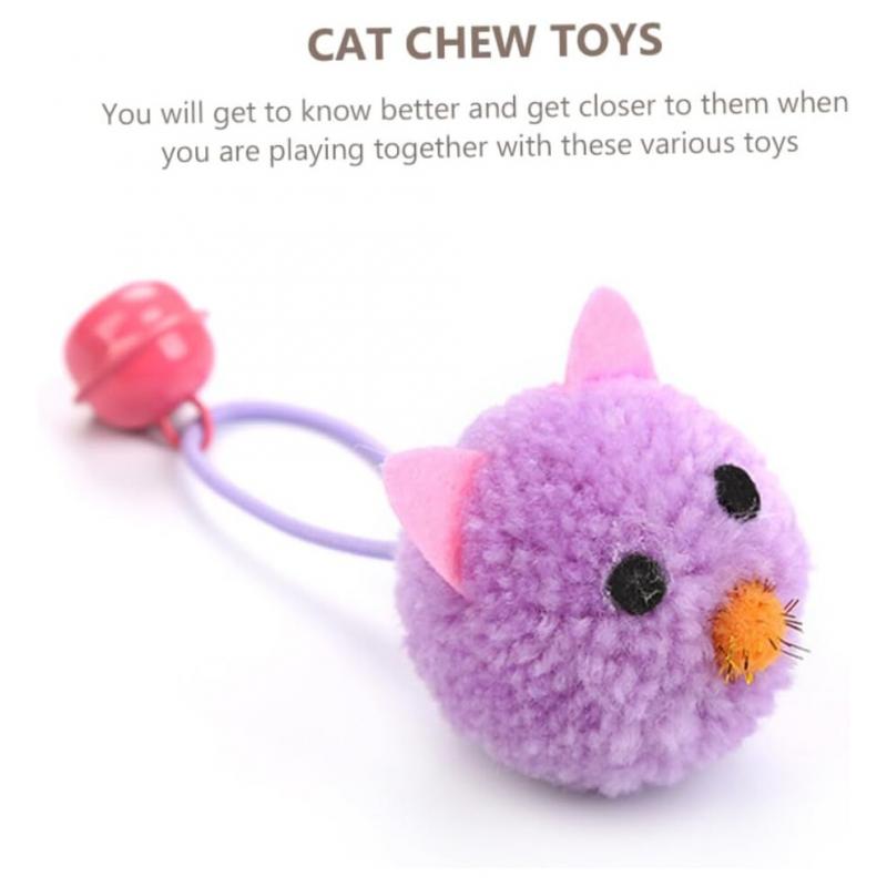 4pcs Plush Mouse Cat Teasing Balls for Indoor Play - Soft Engaging Exercise Toys for Kittens, Active Fun Playthings