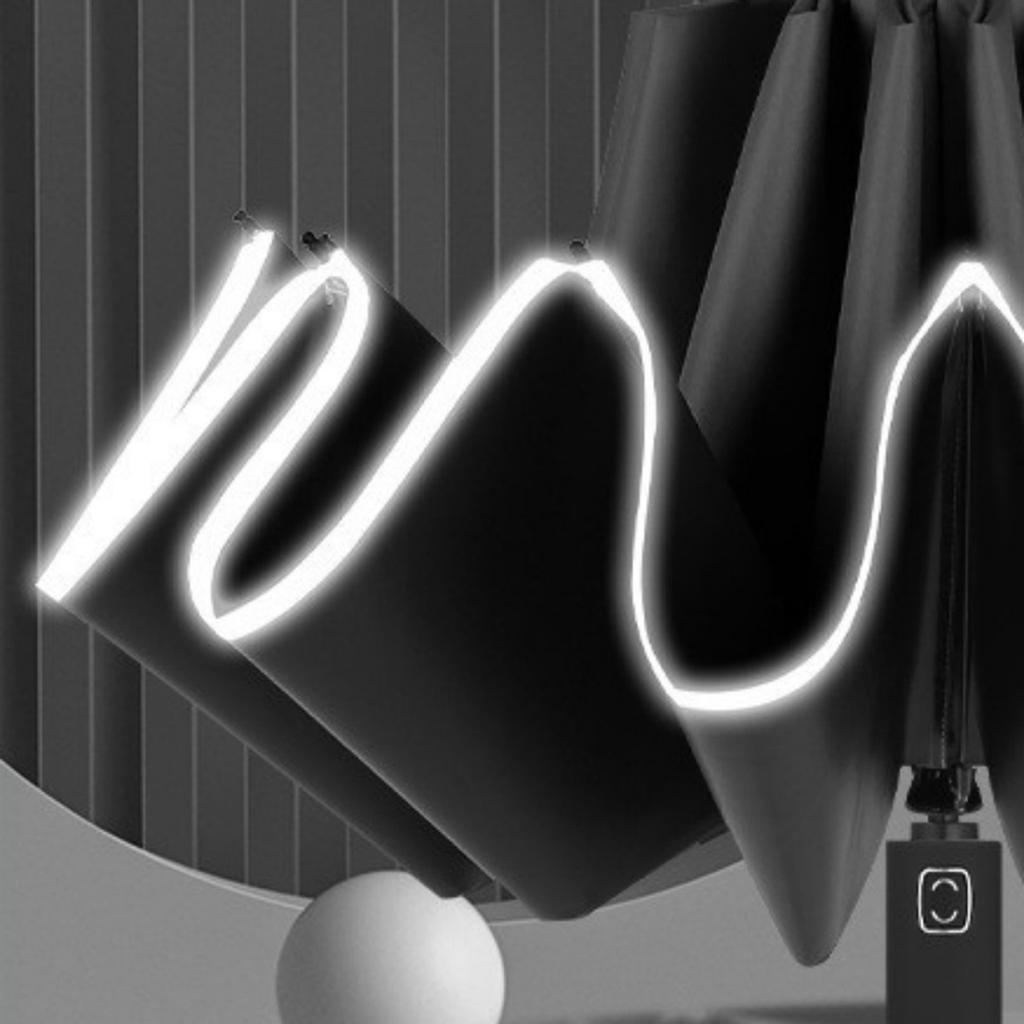 Faltbarer Regenschirm Reflektierender Streifen Invertiert UV-Schutz Automatischer Regenschirm für sonnige und regnerische Tage