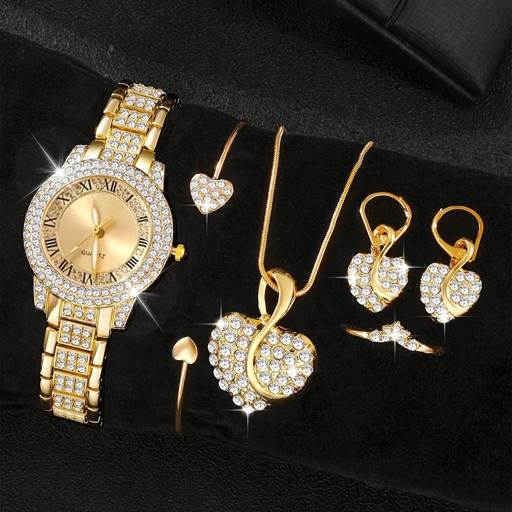Ladies Watch Love Necklace Jewelry Set Yanyu Popular Love Quartz Watch Women