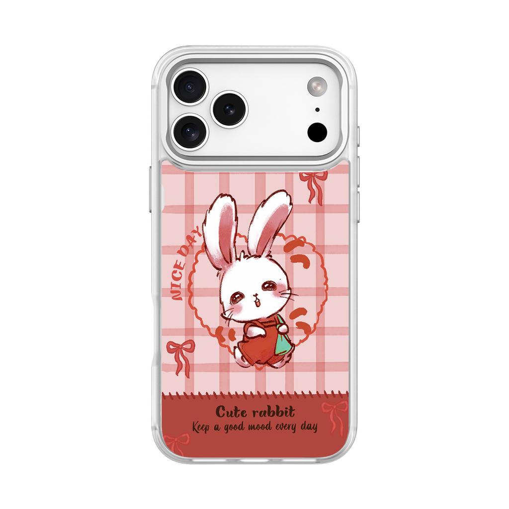 Applicable to Apple 17pro mobile phone case, advanced sense 16 replaceable back plate 15promax magnetic mobile phone case, rose red rabbit.