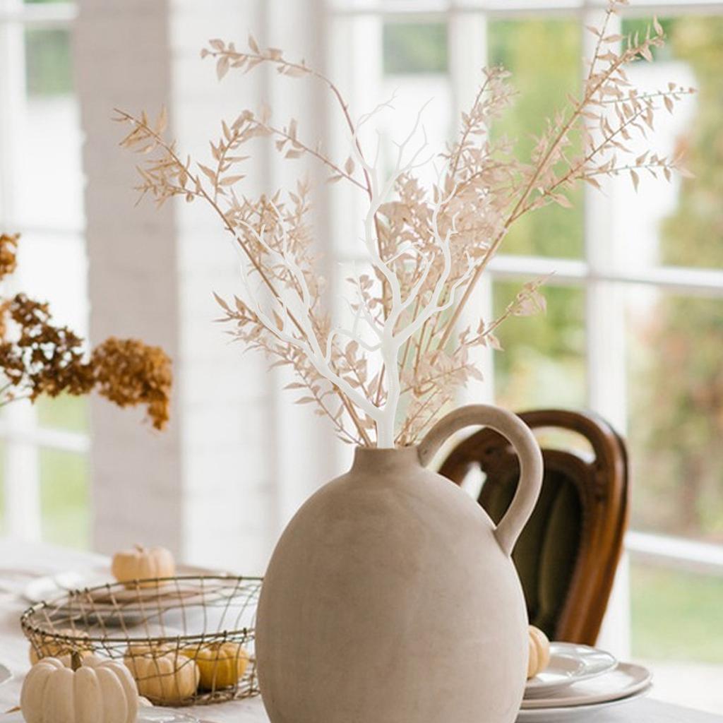 4Pcs Artificial Antler Branches Plastic Dried Tree Twigs Realistic Vase Filling Decorative Plant Stems DIY Craft Headband