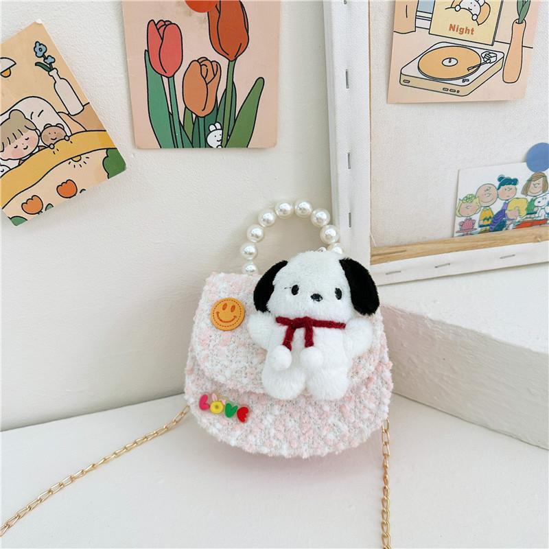 Cute Princess Cartoon Purse Lovely Girls Handbag With Sequins And Chain Strap