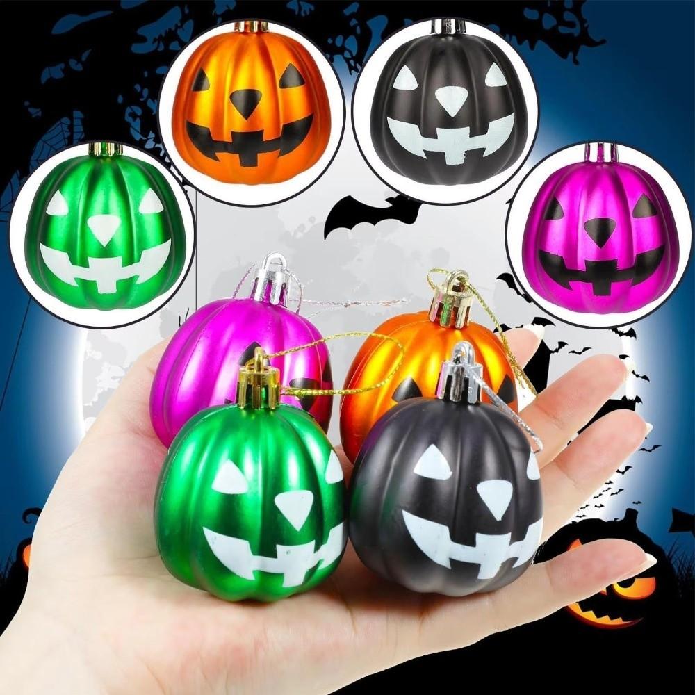 12PCS/20PCS Shatterproof Plastic Pumpkin Ornaments Lightweight Holiday Decoration  Home Decorations