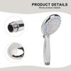 Silver Shower Head Bathroom High Pressure Shower Head Round Multiple Mode Large Handset Heads Water Saving 0°- 90° Bathroom Tap
