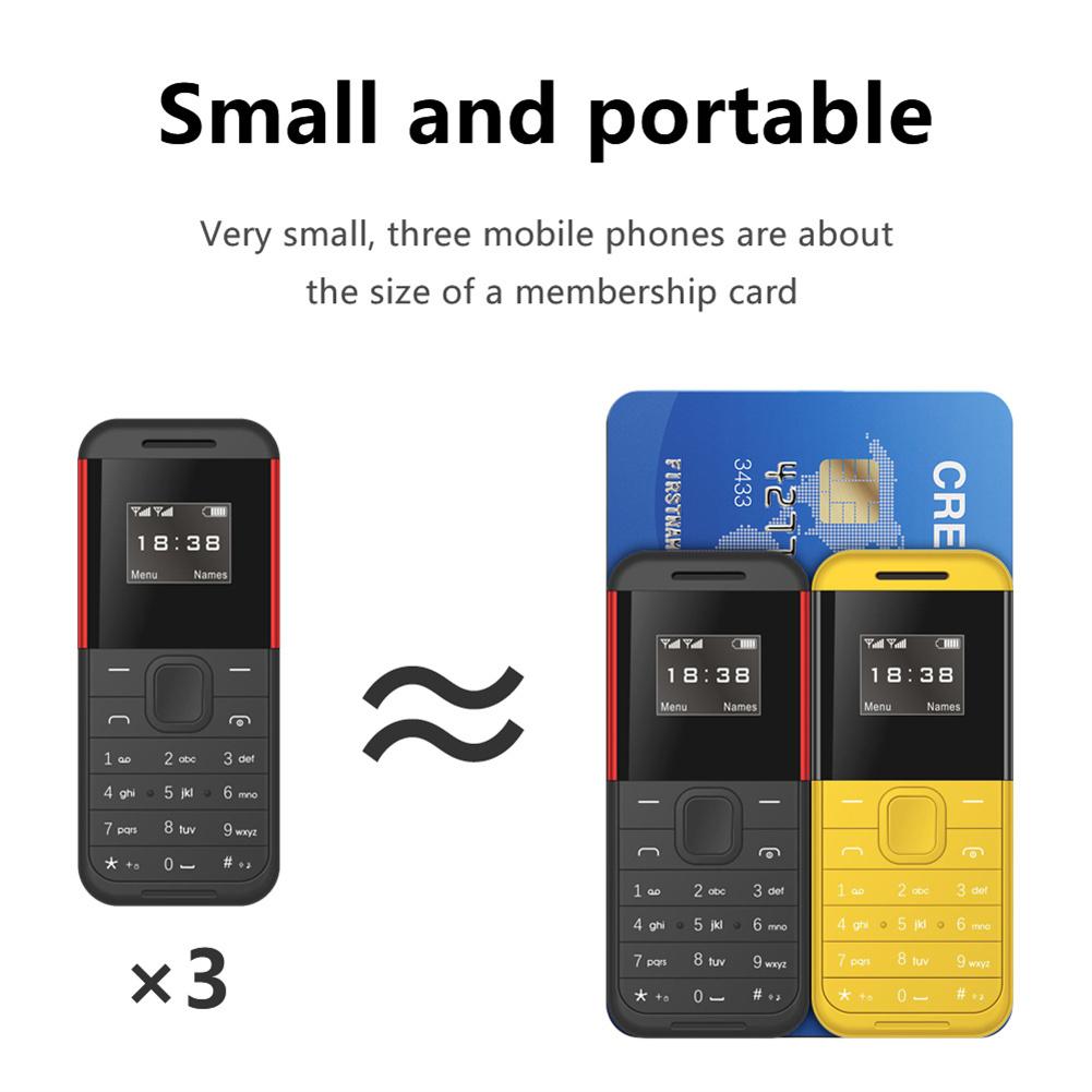 BM222 Unlock Mini Mobile Phone With Blacklist Function 0.66 Inch Mobile Phone Dialer Dual SIM Cards For Elderly Kids