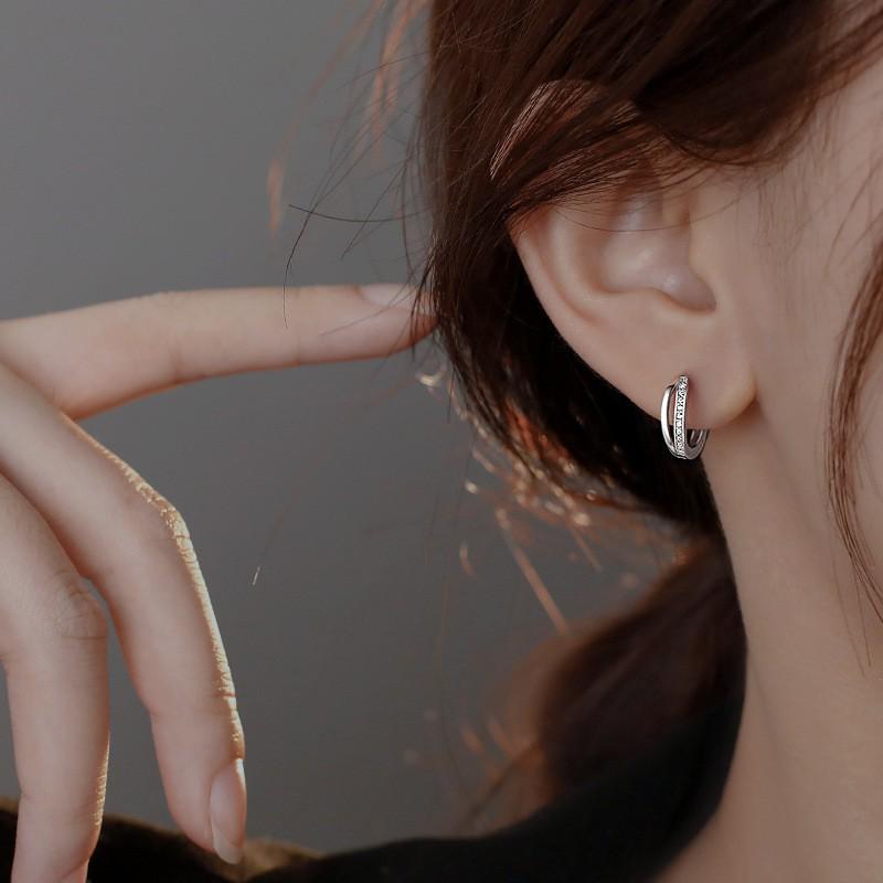 925 Sterling Silver Hoop Earrings: 2025 Modern Niche Design - Elegant & Luxurious for Women