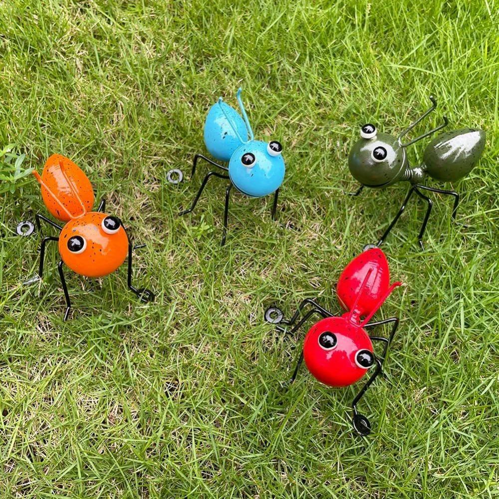 Metal Ant Garden Decoration Set, Indoor and Outdoor Wall Decoration Murals, 3D Sculpture Ant Art, Garden Courtyard Fence Decoration