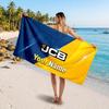 JCB Customized Name Text Beach Towel, Soft Absorbent Towel Beach Pool Travel Personal Gift