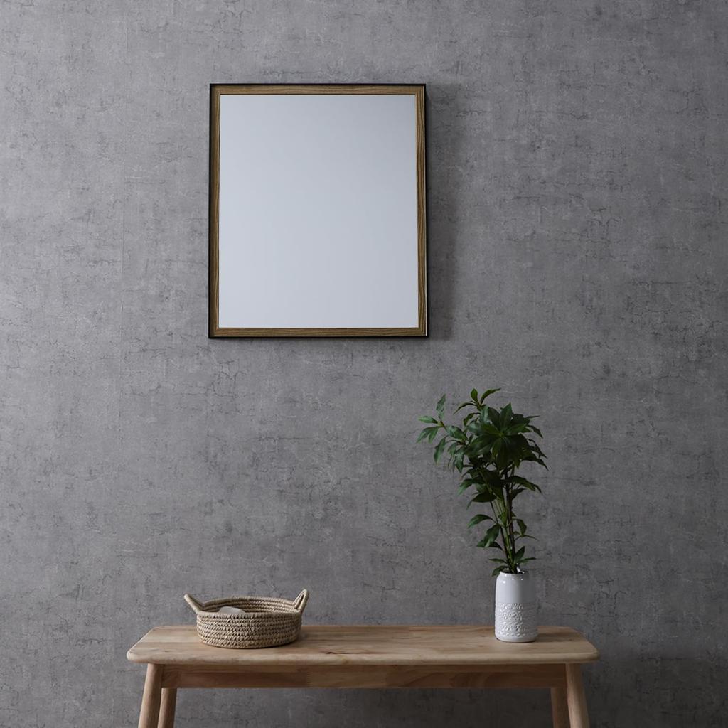 Fuji Boeki Tabletop Makeup 55cm Wide X 65cm Natural Baum 41408 Mirror, Wall-Mounted Mirror, Mirror, Mirror, High,