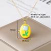 Openable Colorful Tulip Oval Photo Box Necklace Women's Gold Plated Chain Cute Flower Pendant Necklaces Trendy Jewelry For Girls