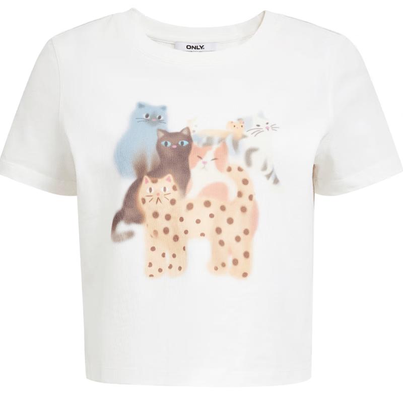 ONLY Women s Playful Printed Cotton T-Shirt S