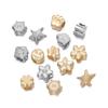 10pc/lot Heart Shape CCB Bead Gold Plated Loose Beads Spacer For Jewelry Making Accessories DIY Necklace Bracelet Charms