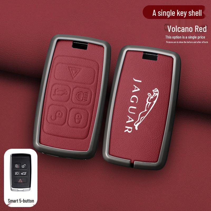 Jaguar Car Key Case: Compatible with 23 XFL, XEL, F-Pace, E-Pace, XJL, F-Type - Stylish Metal Shell and Buckle for Men.