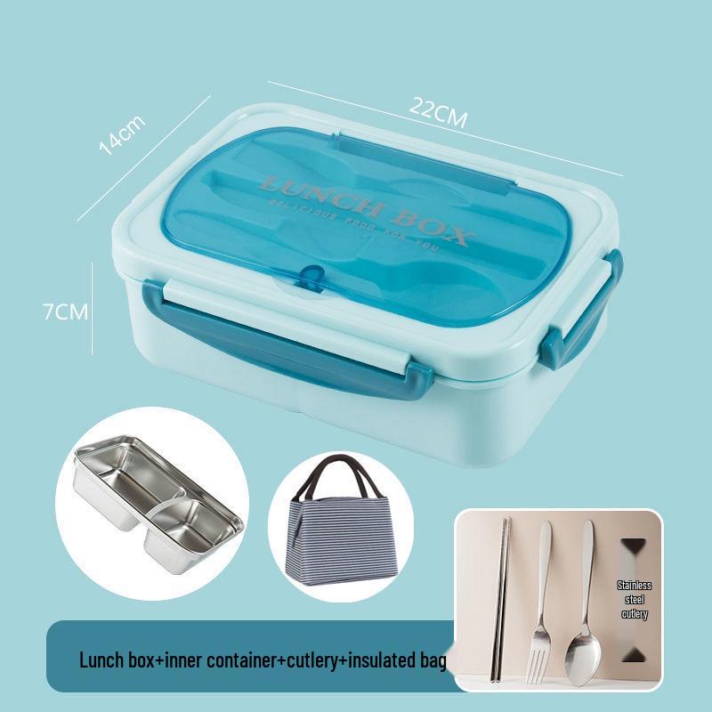 304 Stainless Steel Insulated Bento Box with Divider, Portable and Leak-Proof, Customizable Logo.