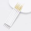 Nail Art Brushes, 5Pcs Nail Art Liner Brushes, Dotting Pen Tools, Painting Art Design Brush Set for Long Lines, Thin Details, Fine Drawing Sizes