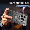 Auspicious Cloud Series For iPhone 15 Pro Max Magnetic Case Aluminum Alloy Hollow Kickstand Phone Cover