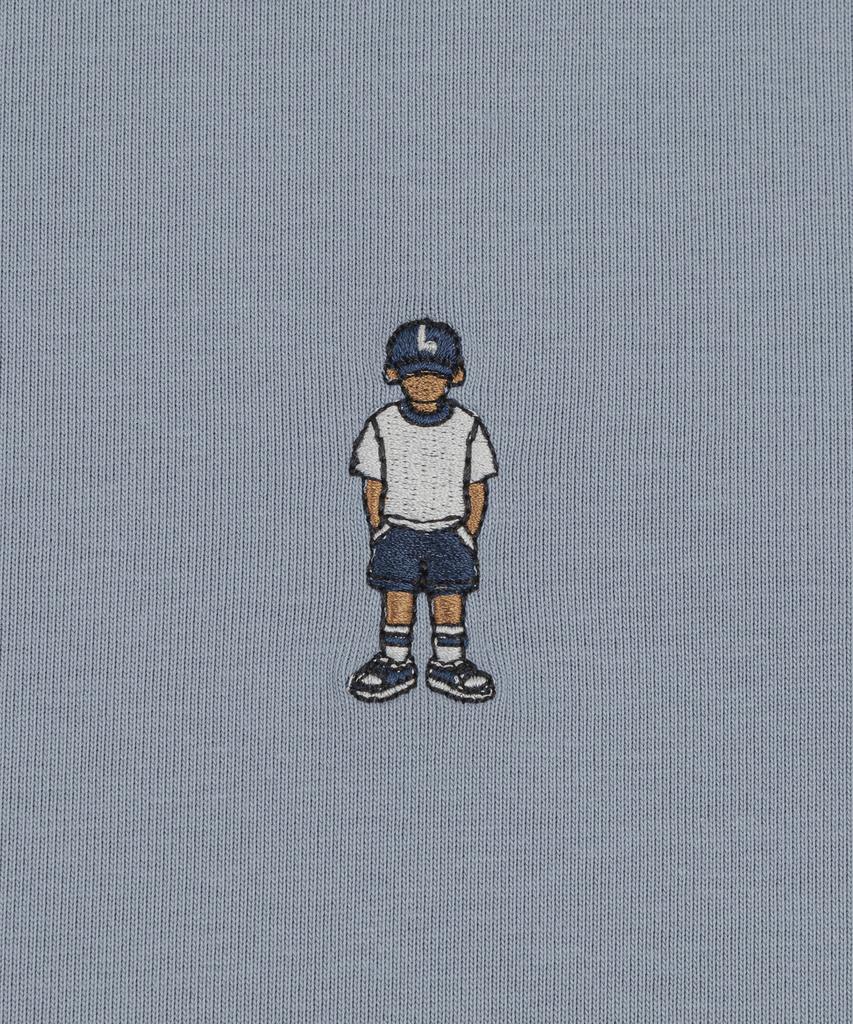 LETTERCOMO Letterboy Embroidery Short Sleeve T-Shirt Mist Blue
