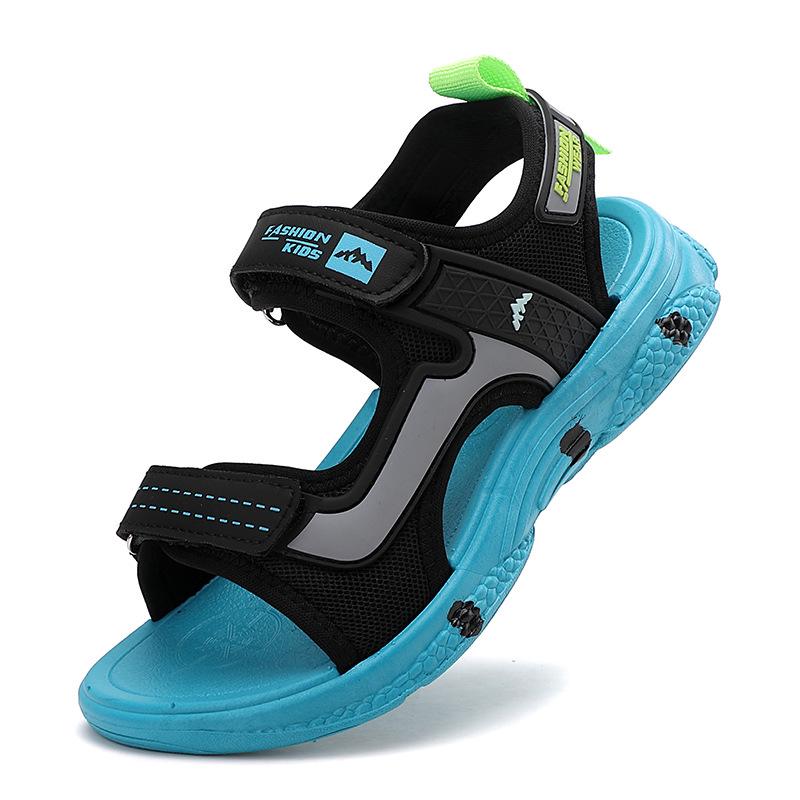 Summer 2026 Boys' Non-Slip Velcro Beach Sandals - Soft Sole, Lightweight for Kids