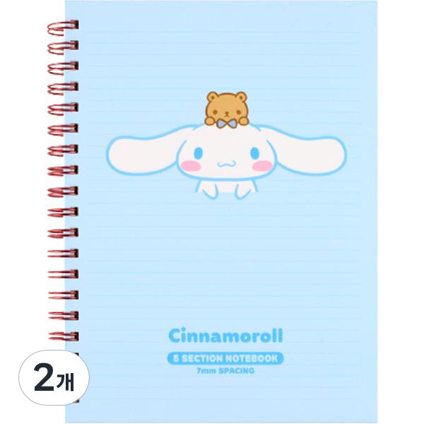 

Блокнот Sanrio, 5 секций, булочка с корицей, синий (случайная доставка), 2 шт.