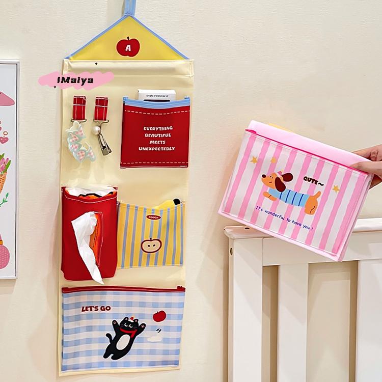 M-1 Stück Studentenwohnheim Hängender Aufbewahrungs-Organizer Wand Tür Montiert Für Unterwäsche Tasche Nachttisch Schrank Mehrere Taschen Tasche