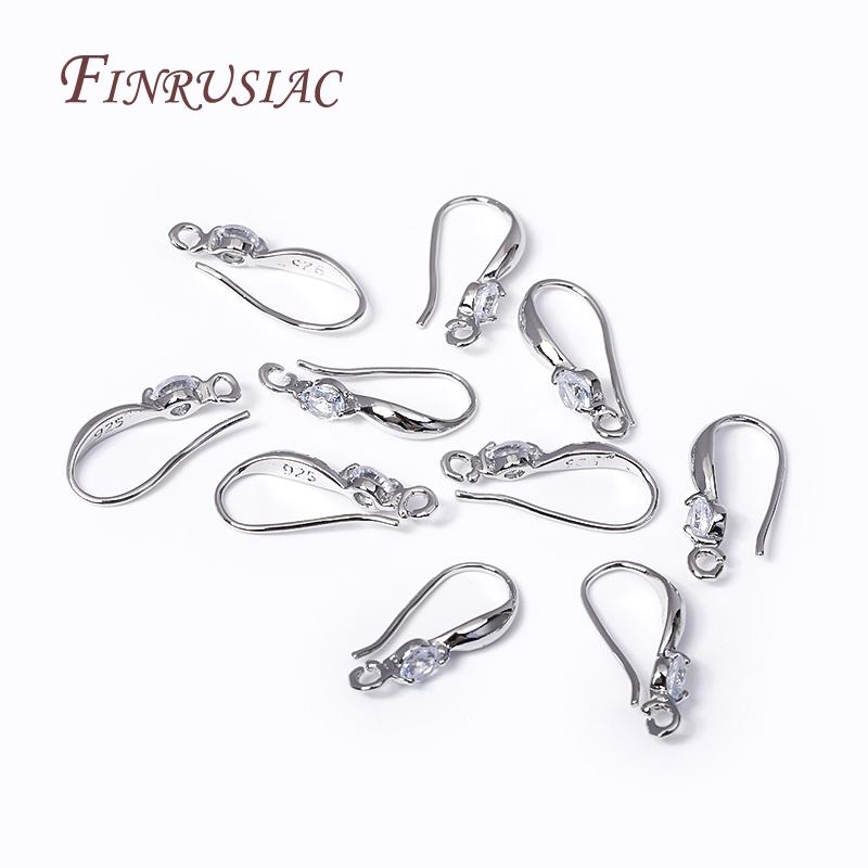 18K Gold Plated Cubic Zircon Ohrbügel mit offenem Ösen-Ohrhaken Ohrringe Schmuck Ohrringe Herstellung Zubehör DIY Ohrschmuck Zubehör