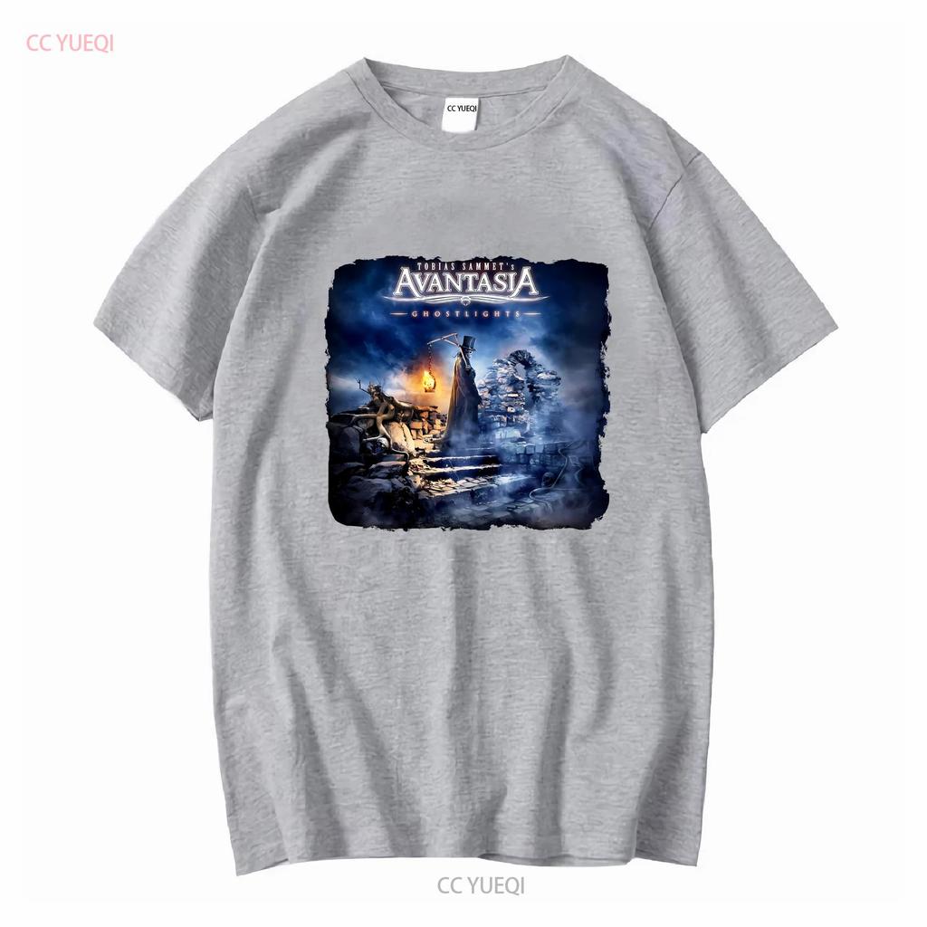 New Rare Avantasia Band Ghostlights Cotton Black All Size T Shirt S 5XL HP6 long or short sleeves vintage Washed Comfortable