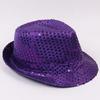 Cappello da donna e uomo con paillettes per spettacoli da festa, cappello da ragazzo e ragazza