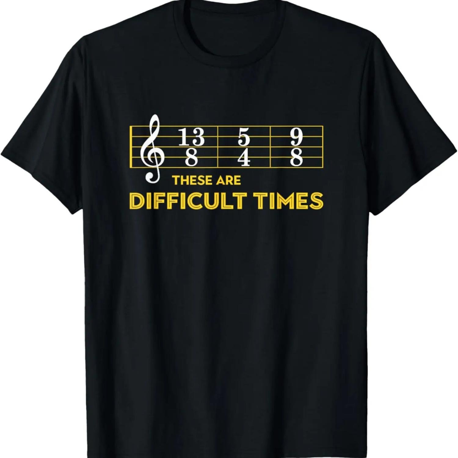 Musician Sheet Music - These Are Difficult Times T-Shirt S чёрный