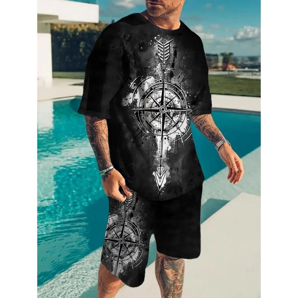 Summer Striped Animal 3D Printed Sports Wear Fashionable Comfortable Breathable Large Loose Casual Style Sports Wear