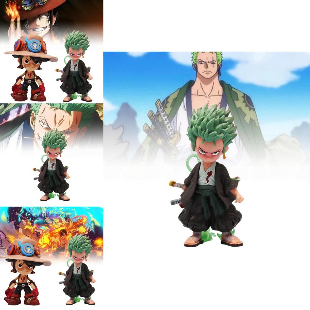 Stylish One Piece Zoro Sitting And Cowboy Ace Pvc Figure Model Ideal For Anime Lovers