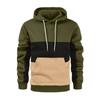 Men's Hooded Sweatshirt, Contrasting Color Sweatshirt, Sports   Casual