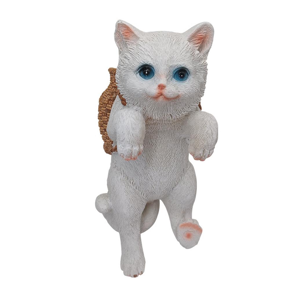 Fish Tank Creative Cute Hanging Backpack Cat Artificial Lifelike Ornaments Aquarium Landscaping Decoration