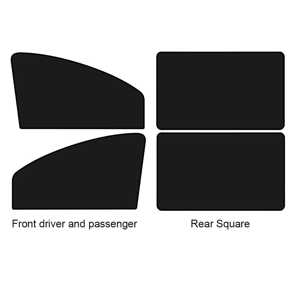 2Pcs UV Protection Car Curtain Car Sunshade Curtains Summer Protection Magnetic Window Curtain Cover Front Rear Auto Accessories
