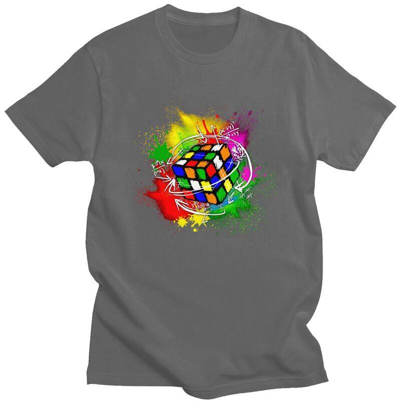 Custom Cool Vintage Rubix Rubiks Cube Math Lover T Shirt Men 100 Cotton Tshirt Casual Tees Streetwear Tshirt