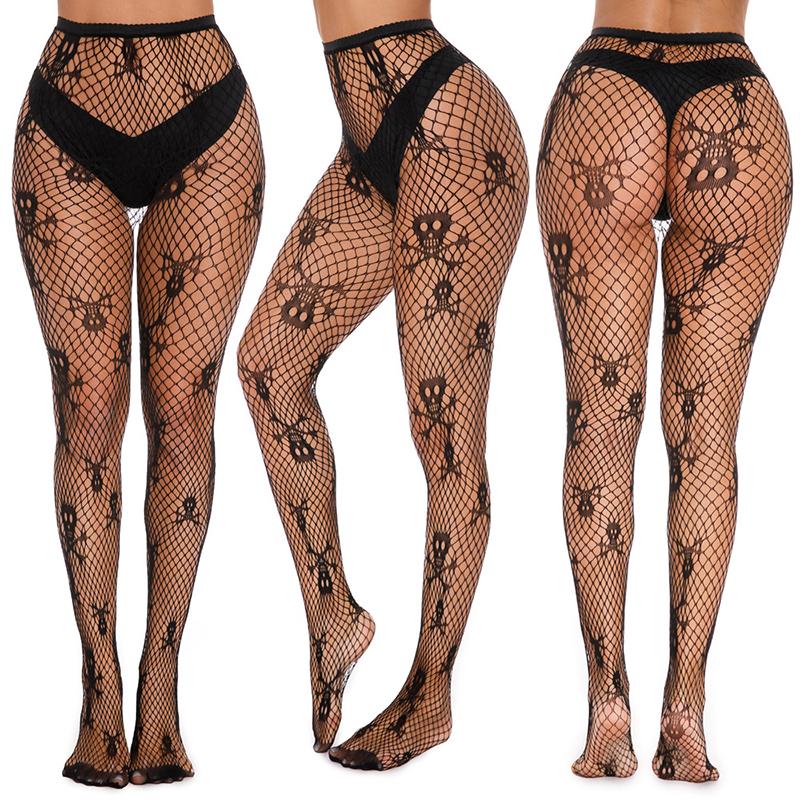 Sexy Women Long Fishnet Autumn Thigh High Waist Body Stockings Fish Net Hollow Out Pantyhose Mesh Nylon Tights Lingerie