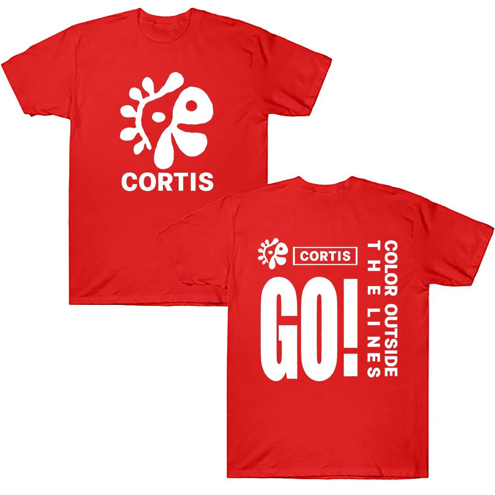 

Cortis New Boy Group GO Song Shirt Print T SHIRTS Fashion Women Men Round Neck Short Sleeve Cotton Casual Tees XS червоний