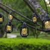 5M-12M Solar Camping Lantern String Lights Mini Kerosene Lamp 8 Modes For Indoor And Outdoor Garden Holiday Decoration Battery Power 2M/3M/5M