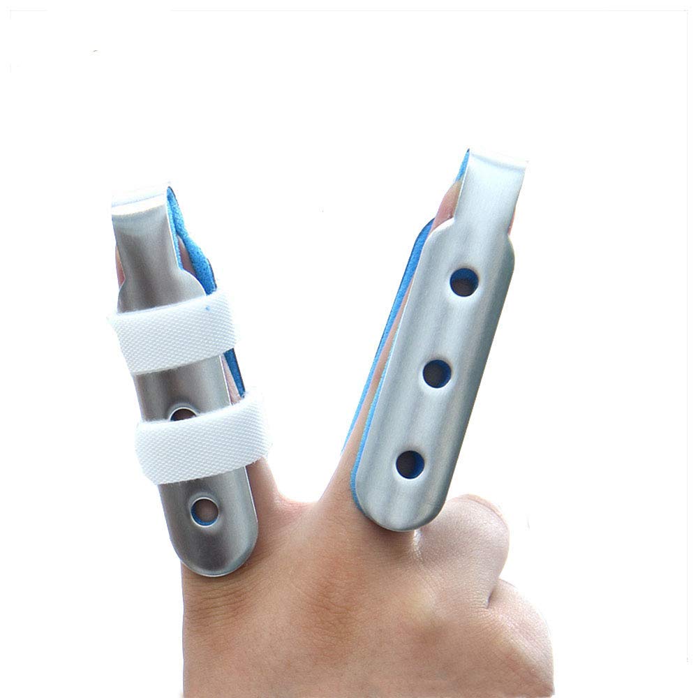 Bigmind Finger Support, for Tendonitis, Trigger Finger, Jammed Finger, and Fracture Fixation, Metal Plate with Four-Sided Fixation, 1 Piece (Small)