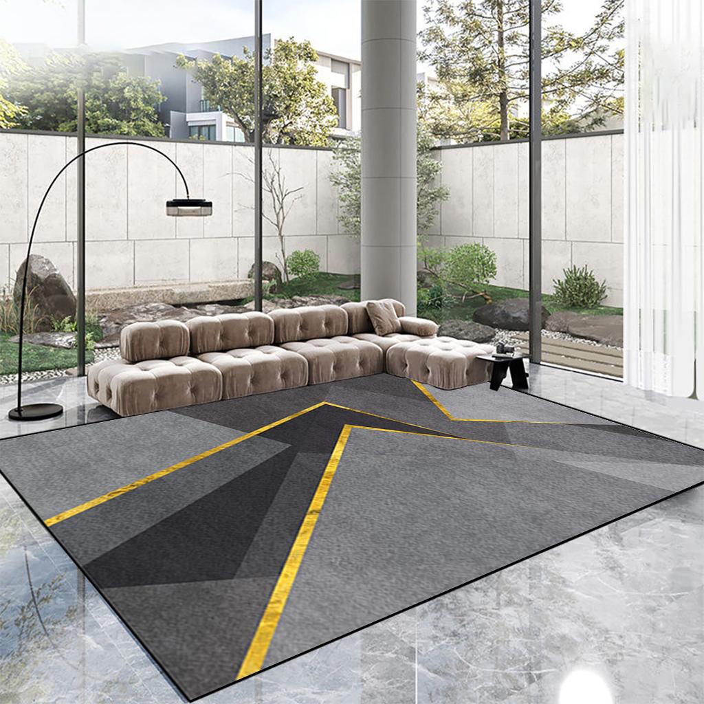 Nordic Geometric Low Pile Carpet Non Slip Living Room Rug 160x230cm Large Area Bedroom Floor Mat