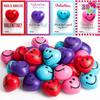 JOYFY 28 Packs Heart Shape Stress Ball with Cards Stress Relief Fidget Toy for Valentine Party Favors Classroom Prize Supplies