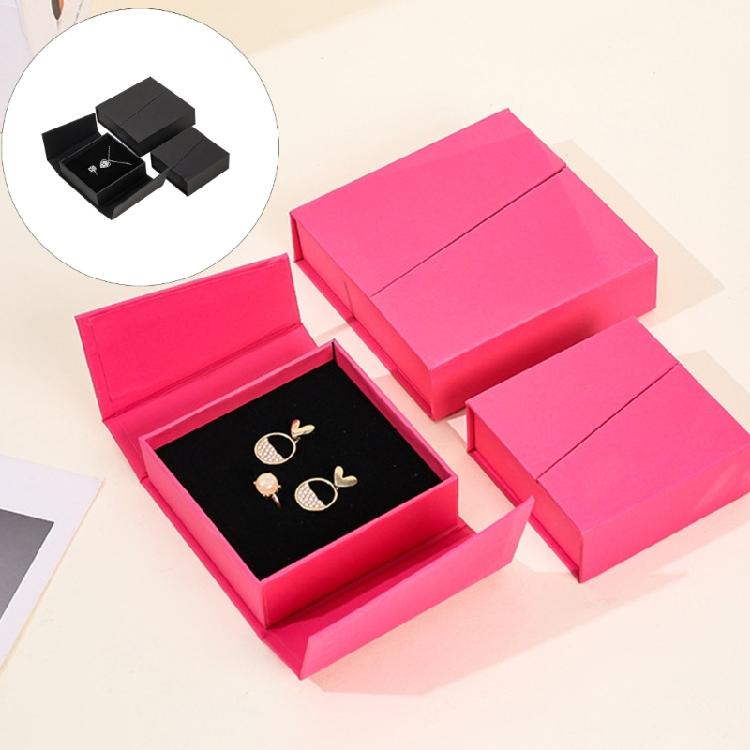 Travel Friendly Jewelry Organiser with Double Flip Lid Magnetic Closure Earring Necklace Rings Storage Case