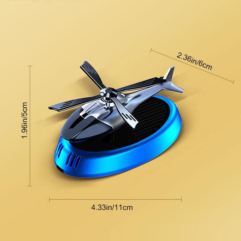 Solar Powered Car Air Freshener Helicopter Rotating Propeller Aromatherapy Diffuser Essential Oil Auto Dashboard Decoration Ornament