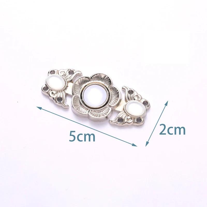 Reusable Metal Buttons Pearl Snap Fastener Pants Pin Retractable Button Sewing-on Buckles for Jeans Perfect Fit Reduce Waist