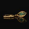 925 Sterling Silver Yellow Gold Plated Earrings Sakota Emerald Oval 7x5mm Elegant Women Jewelry
