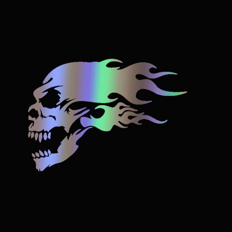 

Cross-border Halloween Skull Flame Car & Motorcycle Rear Bumper Decoration Sticker 20*14cm