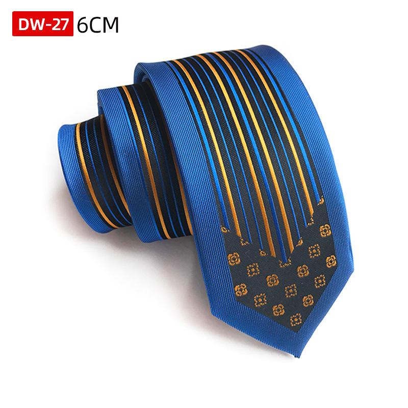 Spersonalizowany Krawat Modowy, Poliestrowy Jedwabny Żakardowy Wąski Krawat Pozycjonujący 6 cm
